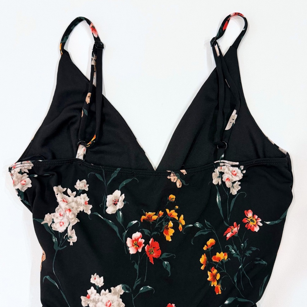 Kaileigh Rica Knit Crop Floral Jumpsuit Black Wide Leg Small Cottagecore Boho - Picture 4 of 8